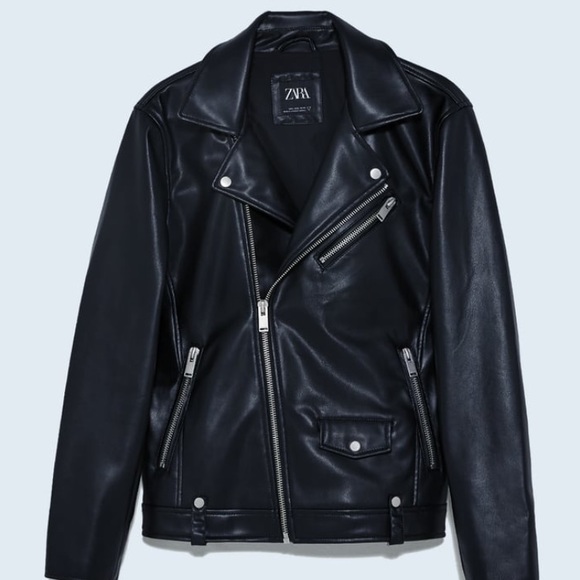 Zara Other - Zara Man Faux Leather Biker Jacket